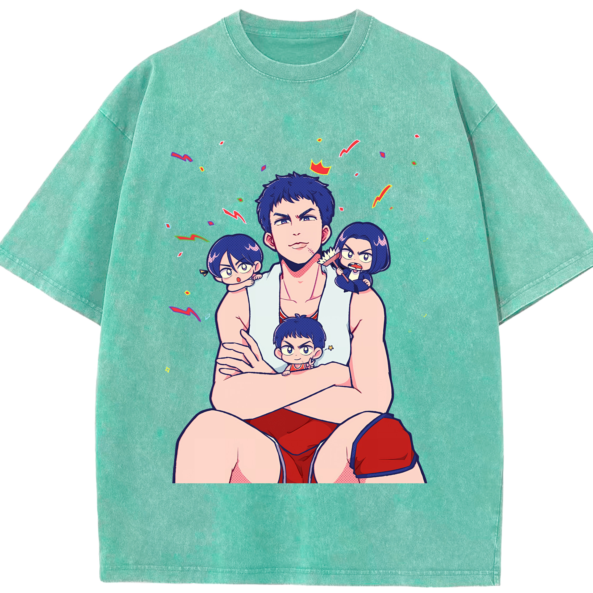 （画像用） SLAM DUNK／スラムダンク 綿100% ヴィンテージ風 半袖Tシャツ（フロントプリント）
